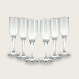 Set 6 Calici Vetro Champagne Tulipe