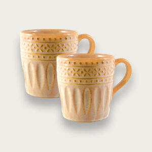 Set 2 Tazze Mug Cm 9 H 10 Vintage Cream