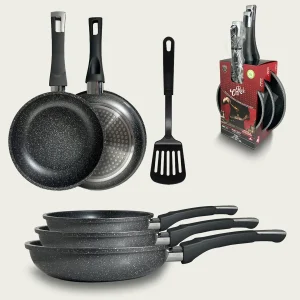 Rockchef set 3 padelle con spatola