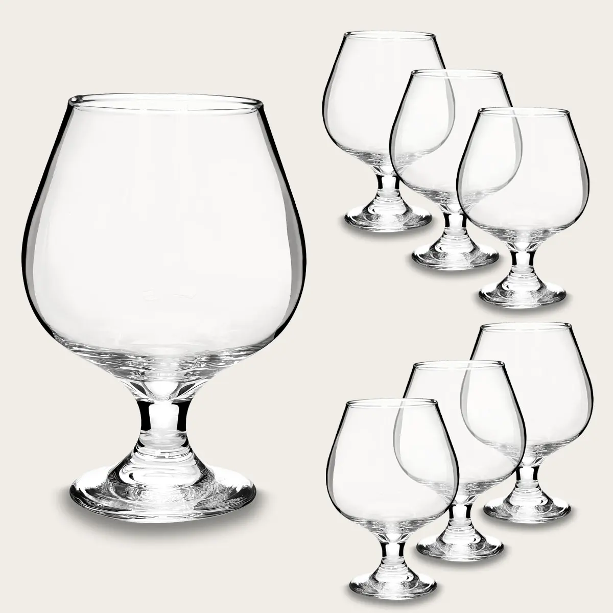 Set 6 bicchieri cognac 48cl