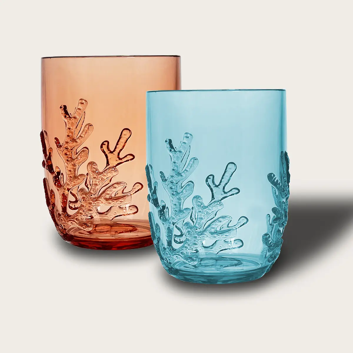 Tumbler coral in plastica acrilica crystal 45cl