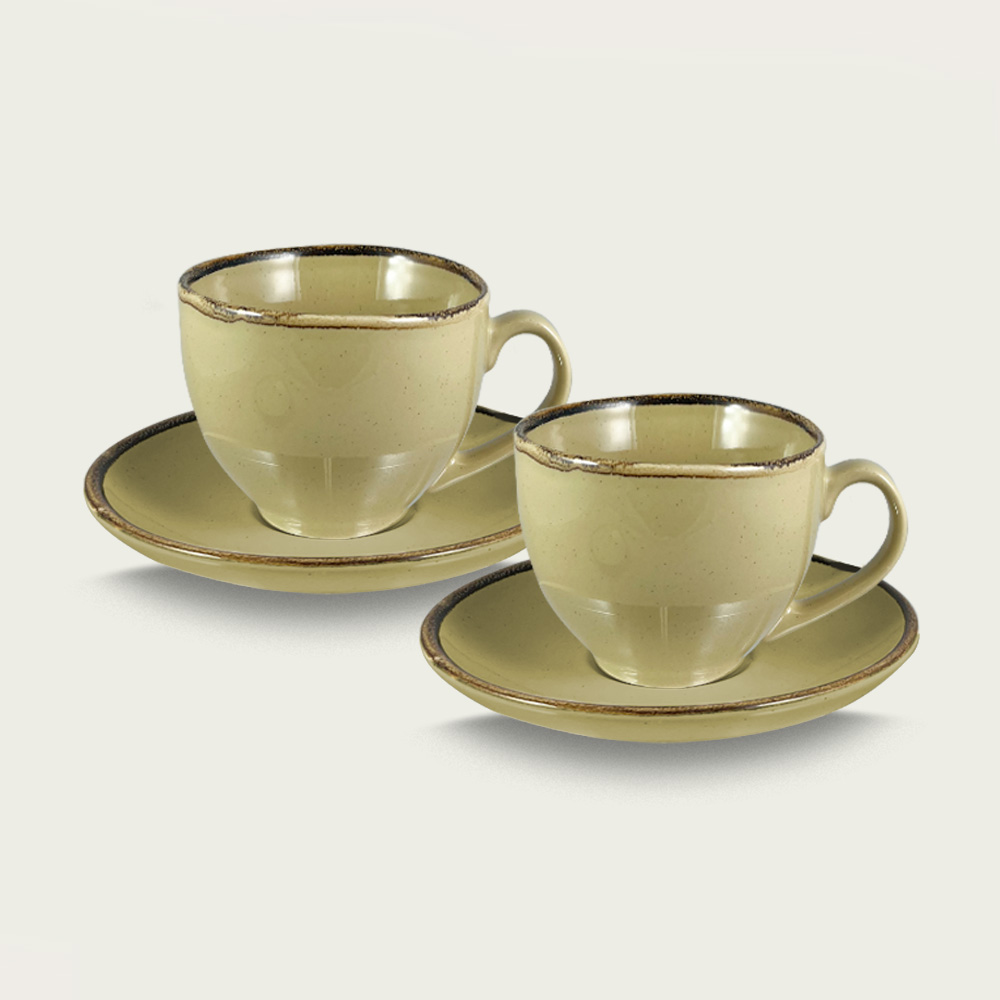 Tierra Set 2 Tazze Cappuccino Tabacco