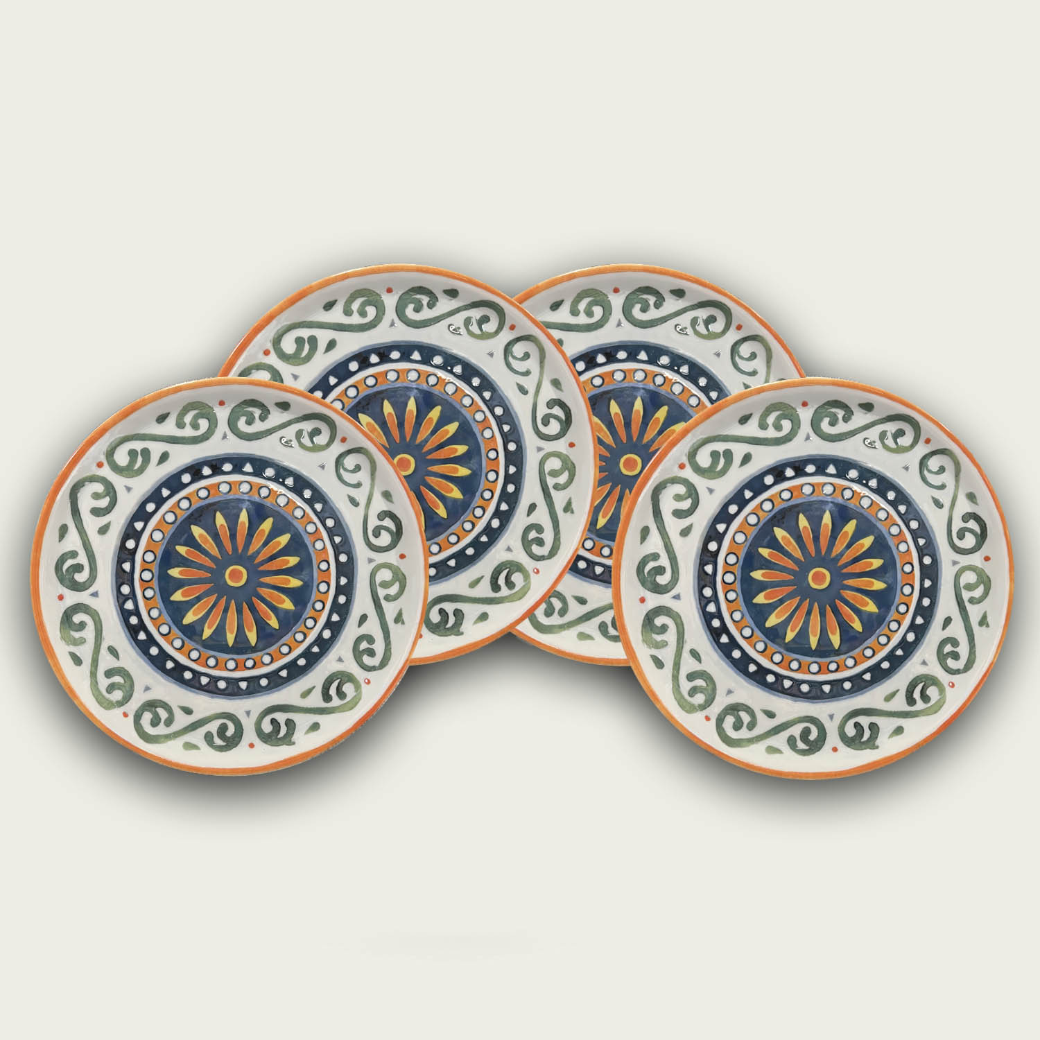 Set 4 Piatti Pizza Majolica Cm.31 - Arca Italy