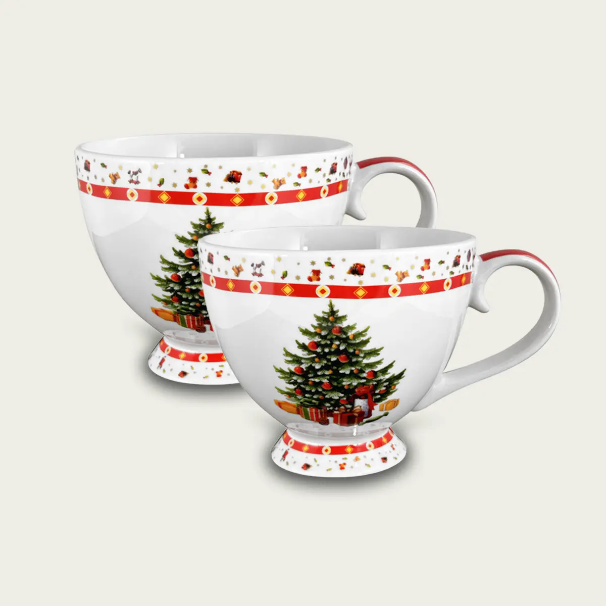 Set 2 mug christmas tree