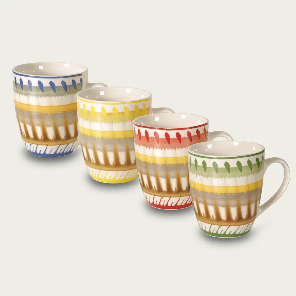 Set 4 tazze mug apulia raggio in porcellana