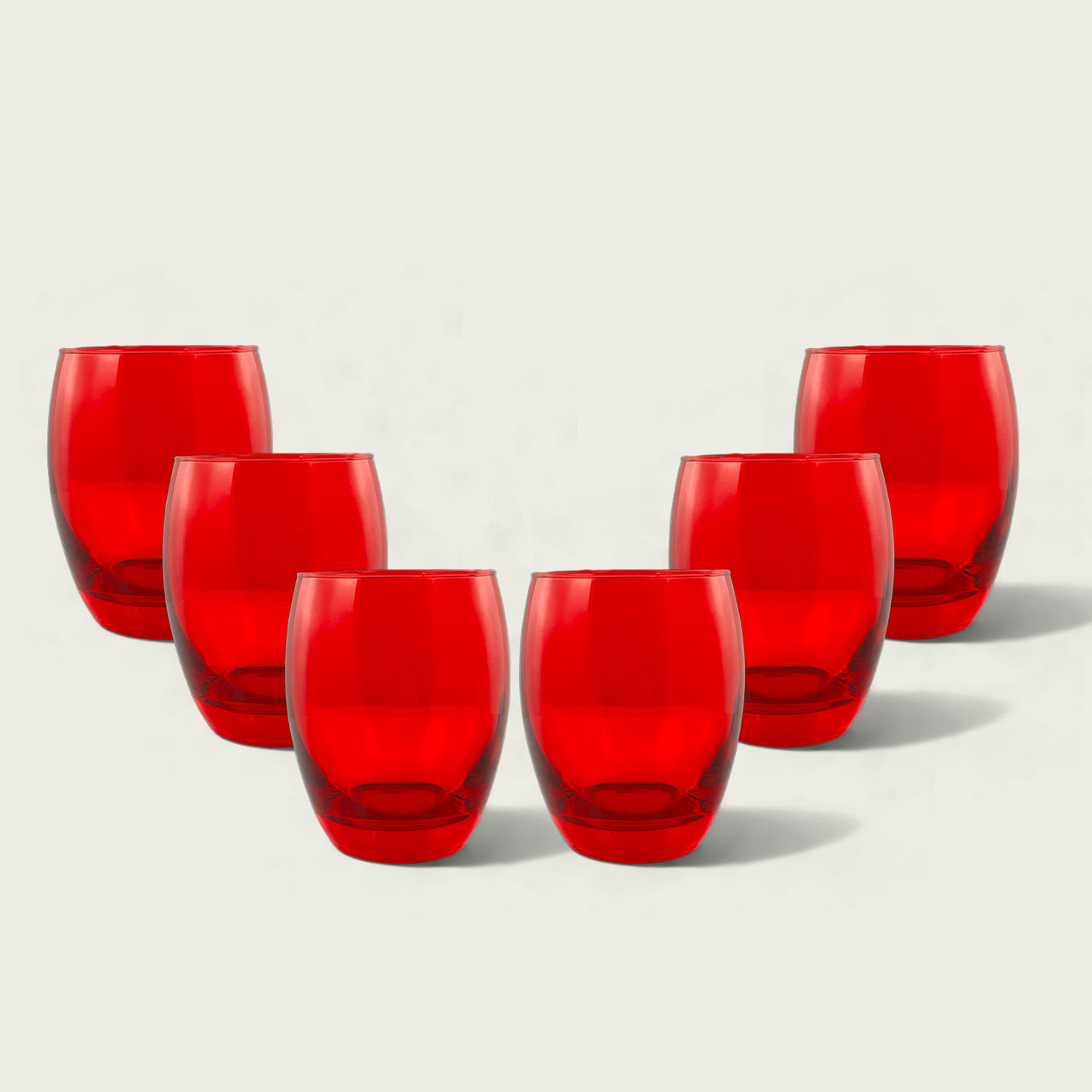 Set 6 tumbler perle rouge