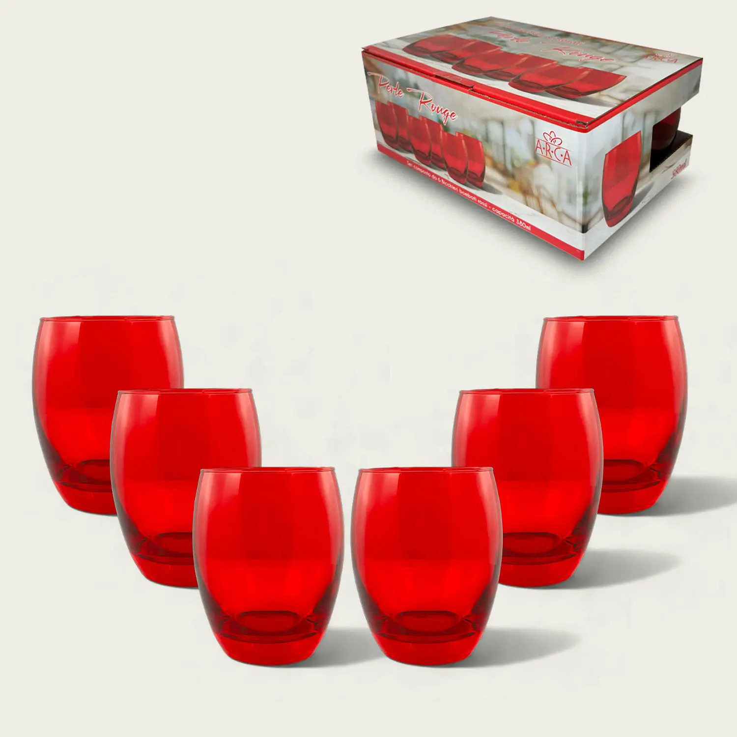 Set 6 Tumbler Perle Rouge