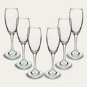 Set 6 flute prosecco 17cl